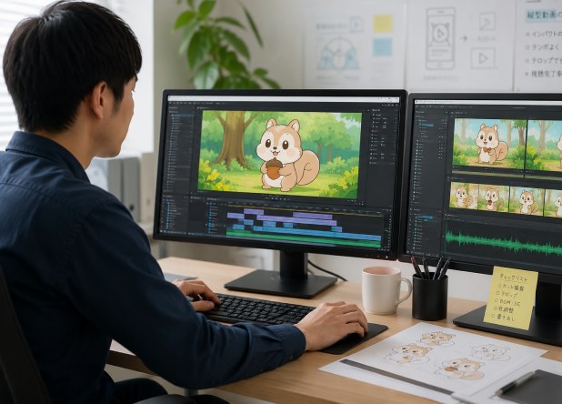 手描きオリジナルキャラクター作成の原画からAIで動画を大量生成