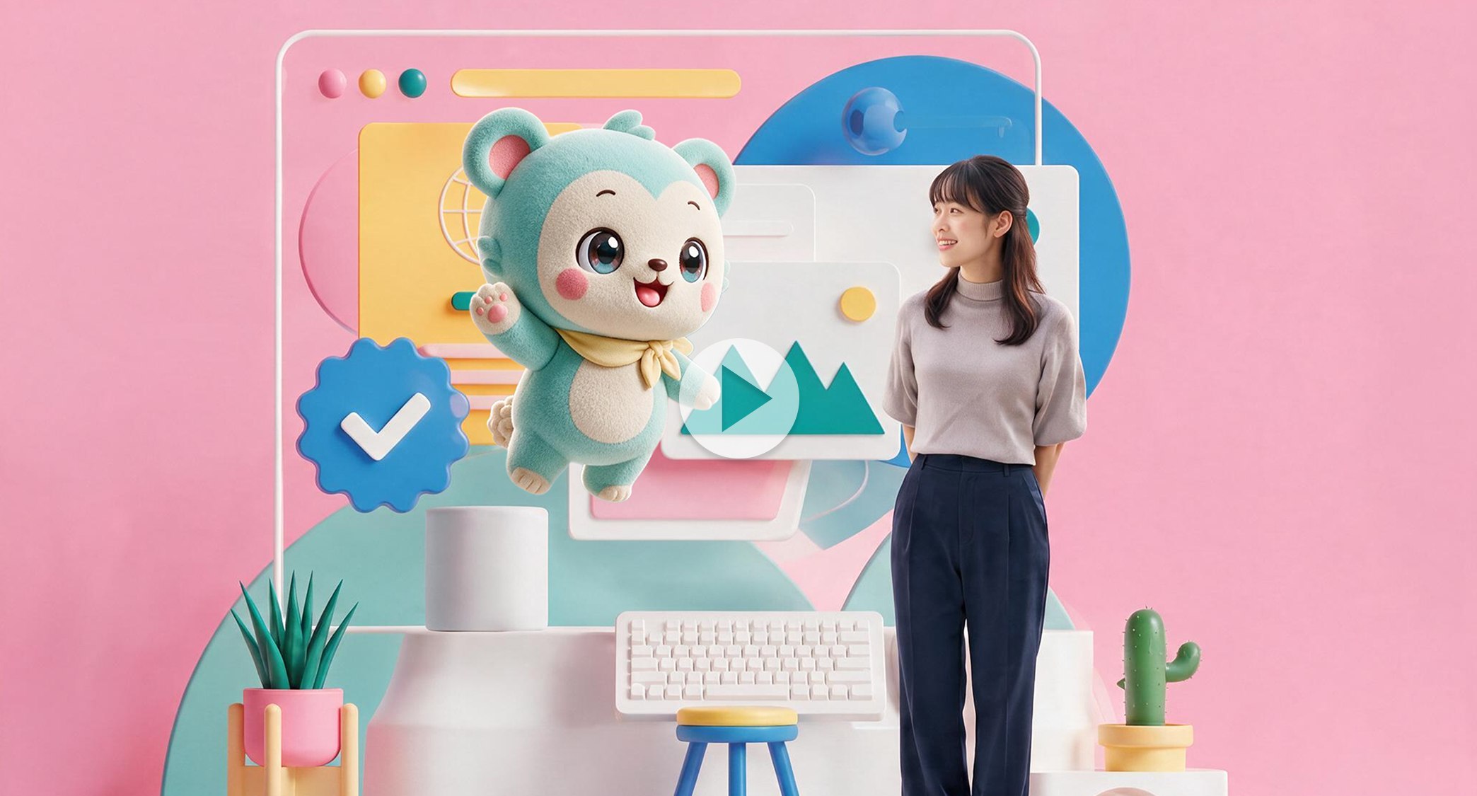 AIキャラクターのYouTube番組イメージ