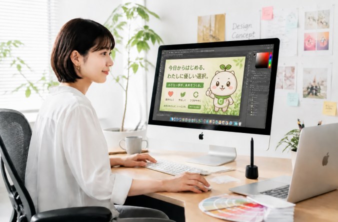 AIキャラクターを使った広告・ポスター制作