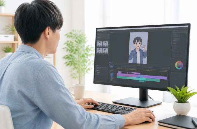 AIキャラクターのSNS投稿素材制作