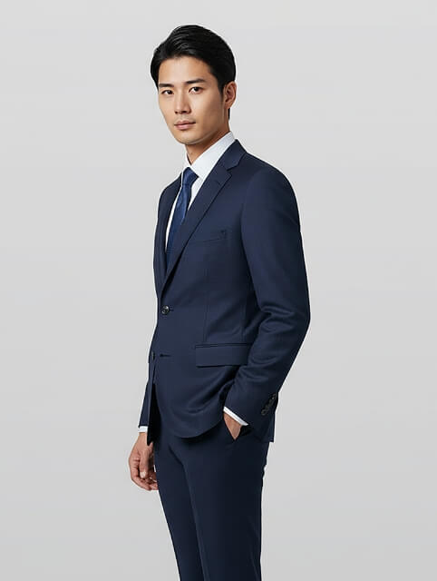 スーツ画像×AIモデルをAI合成