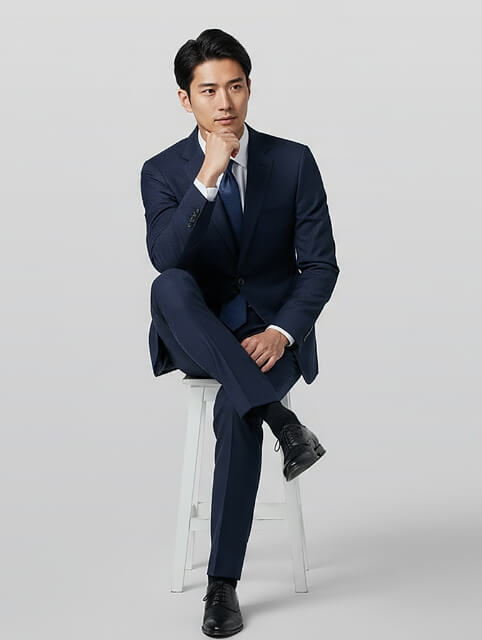 スーツ画像×AIモデルをAI合成