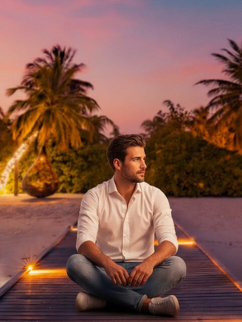 海外ロケ背景×AIモデルをAI合成