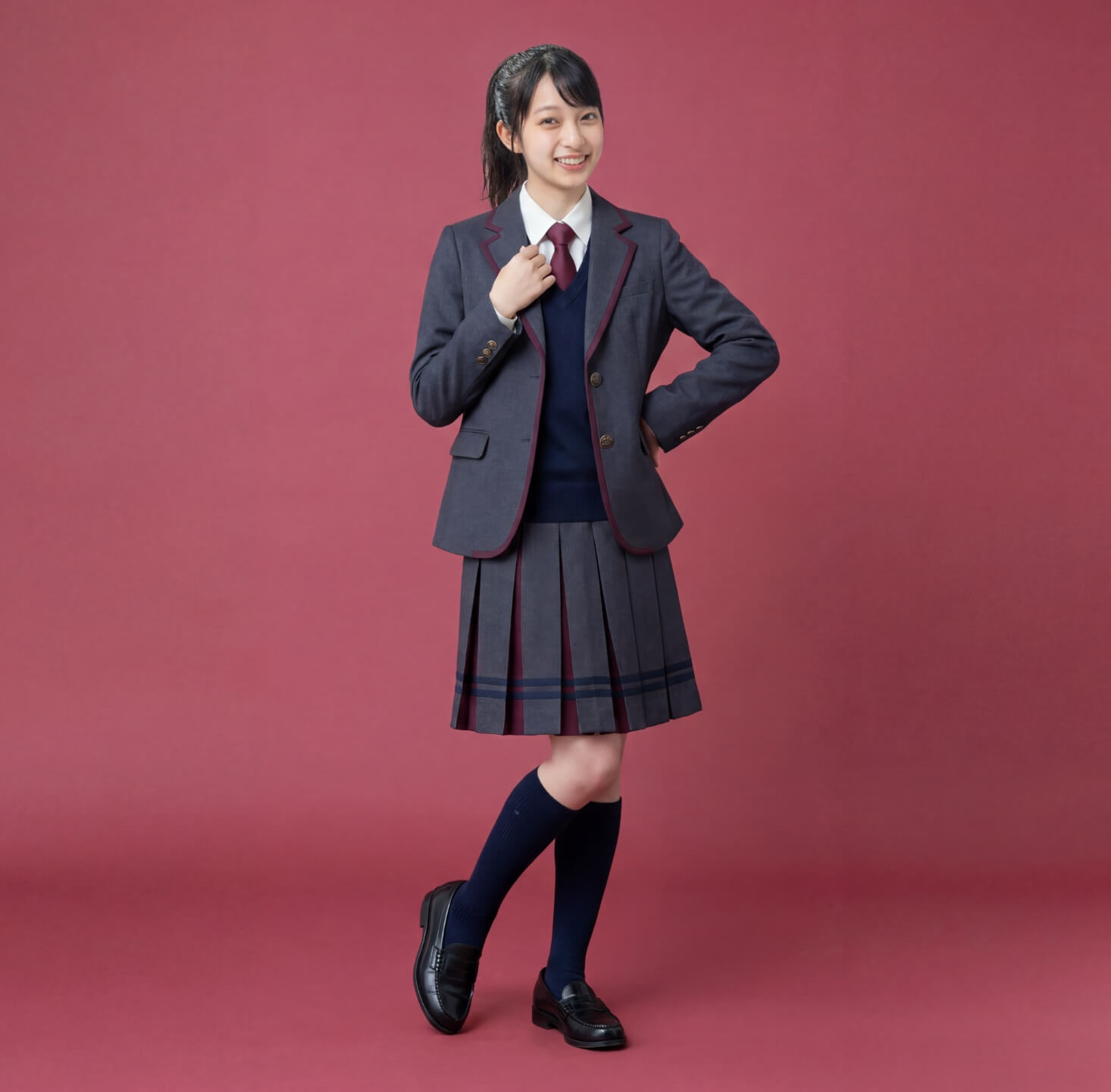 学生服画像×AIモデルをAI合成