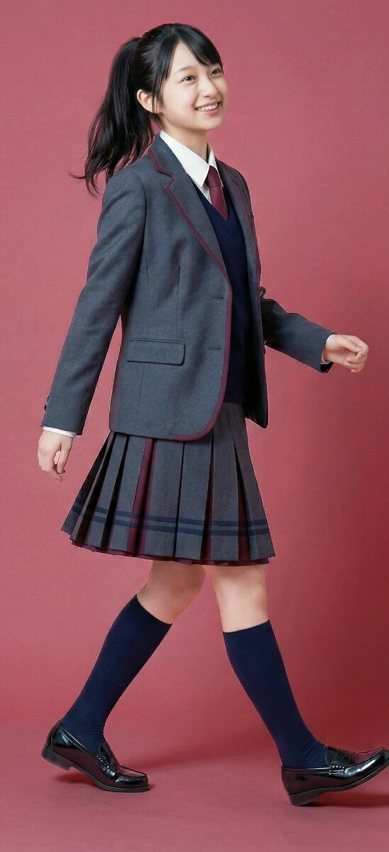 学生服画像×AIモデルをAI合成