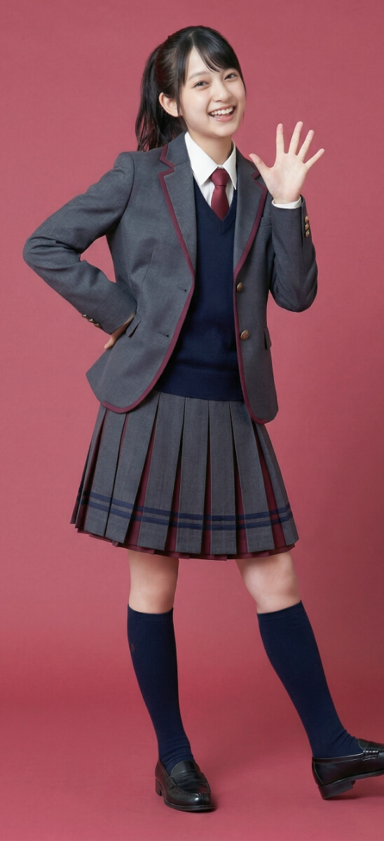 学生服画像×AIモデルをAI合成