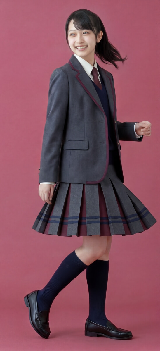 学生服画像×AIモデルをAI合成