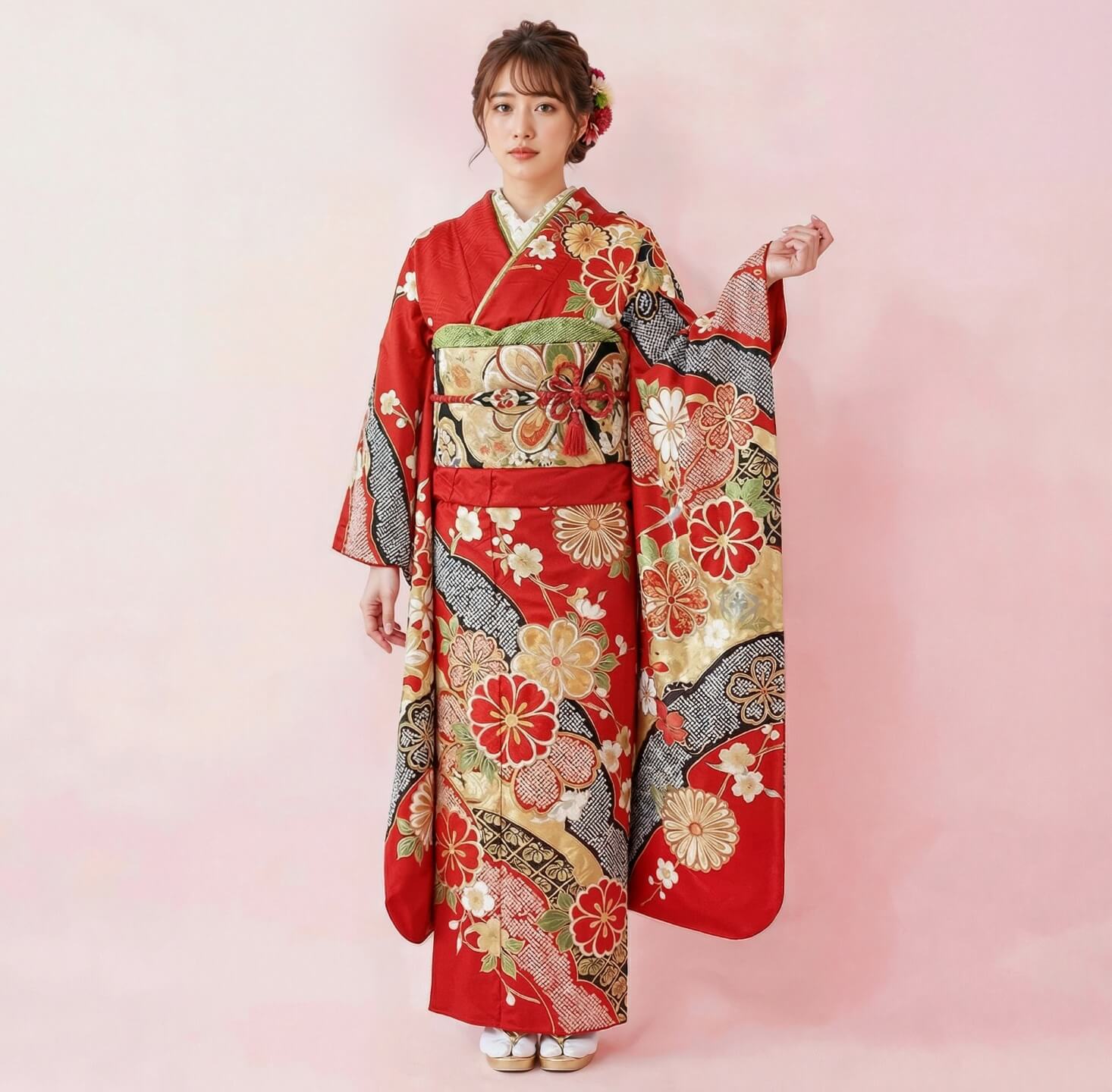 着物/和装画像×AIモデルをAI合成