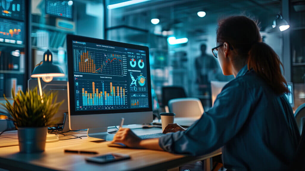 ビジュアルを作成している様子