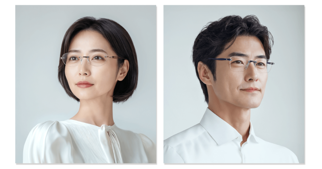 3.AIモデルを使用したメガネ着用イメージ生成事例_眼鏡の製造販売メーカー