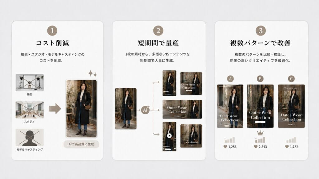 生成AIでSNS運用の素材を制作するメリット