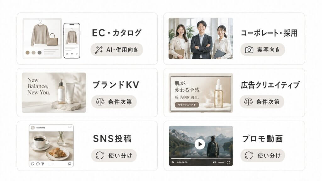 用途別の判断基準の図